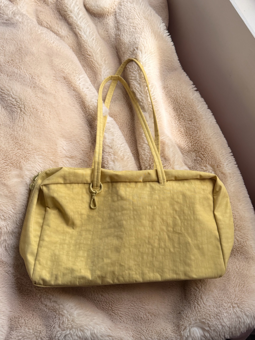 BAGGU Medium Bowler Bag in Butter